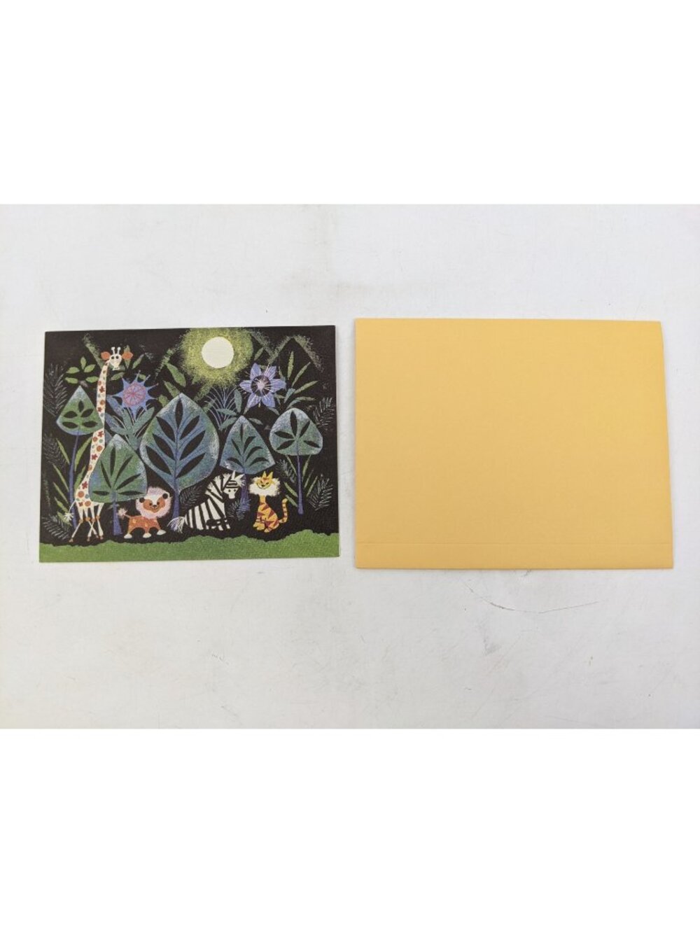 Vintage Unused Mary Blair Xmas Greeting Card It’s A Small World African Paradise